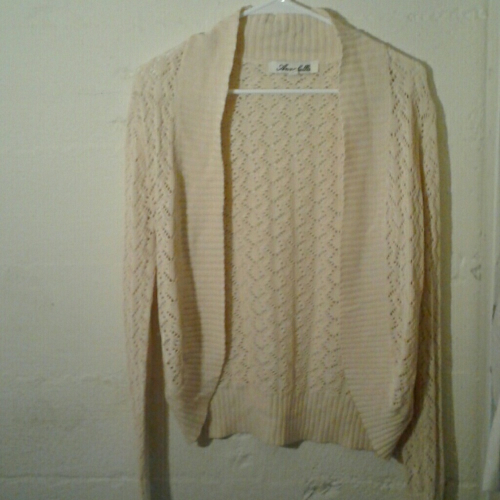 Annabella pink crochet carcigan